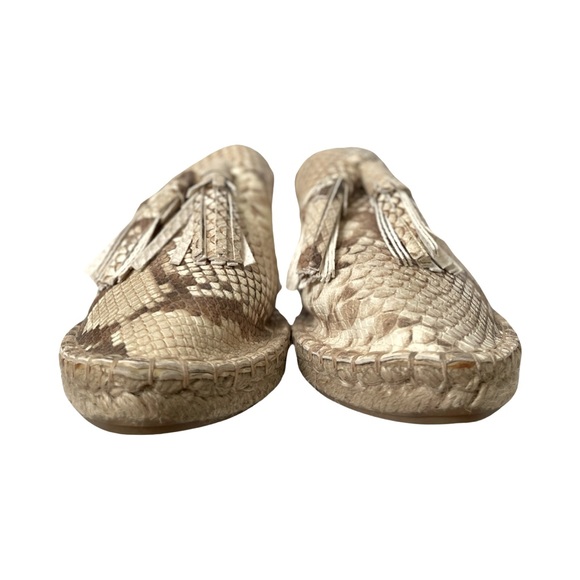 Zara Faux Snakeskin Python Flat Leather Slip On
Espadrille Mule - Picture 3 of 11